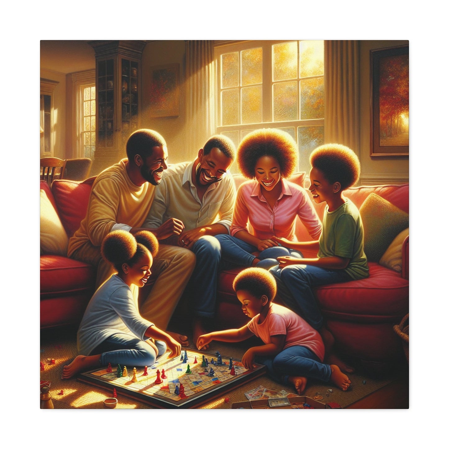 "Family Game Night Bliss" - Canvas - Authentic4Us