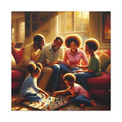 "Family Game Night Bliss" - Canvas - Authentic4Us