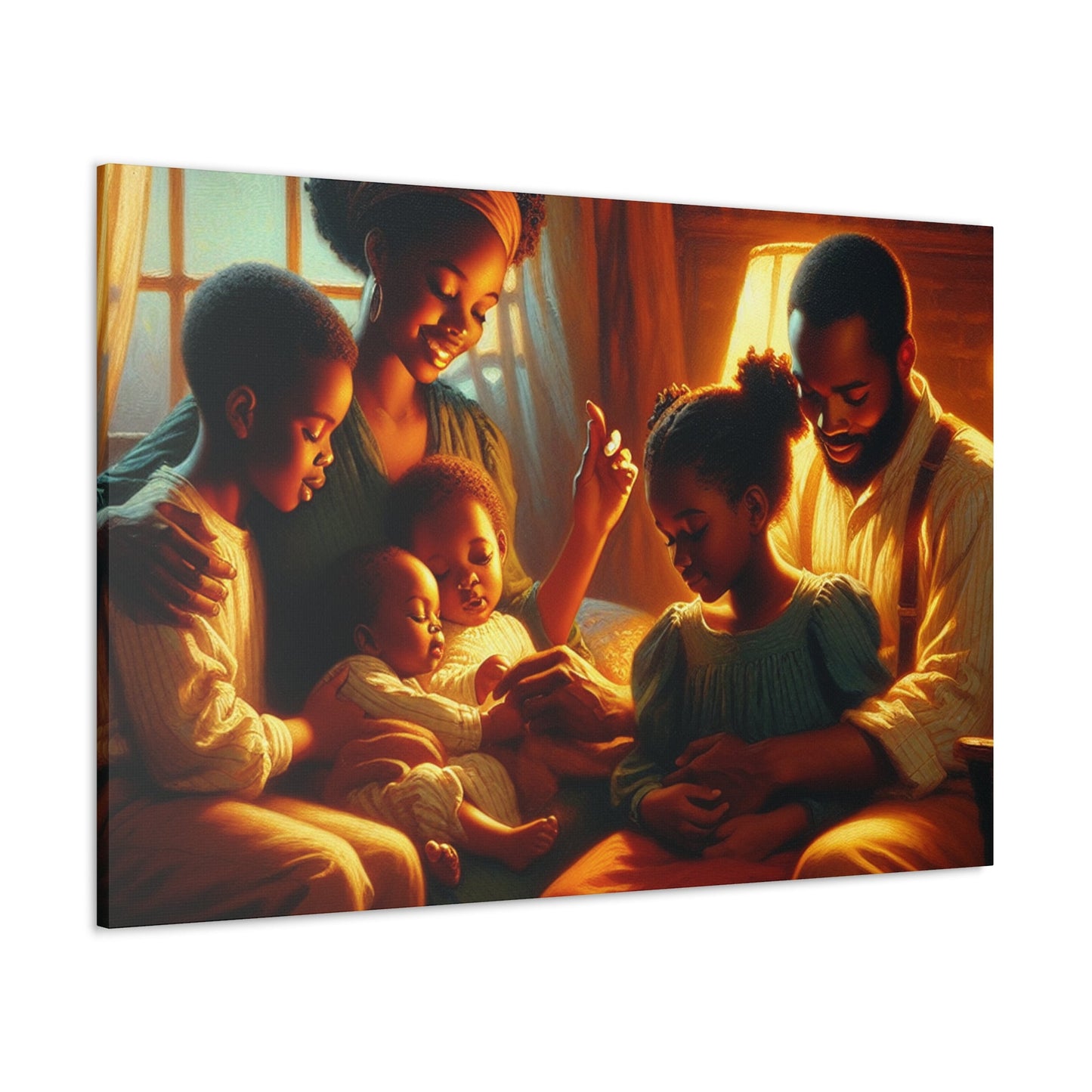 "Family Harmony: A Warm Embrace" - Canvas - Authentic4Us