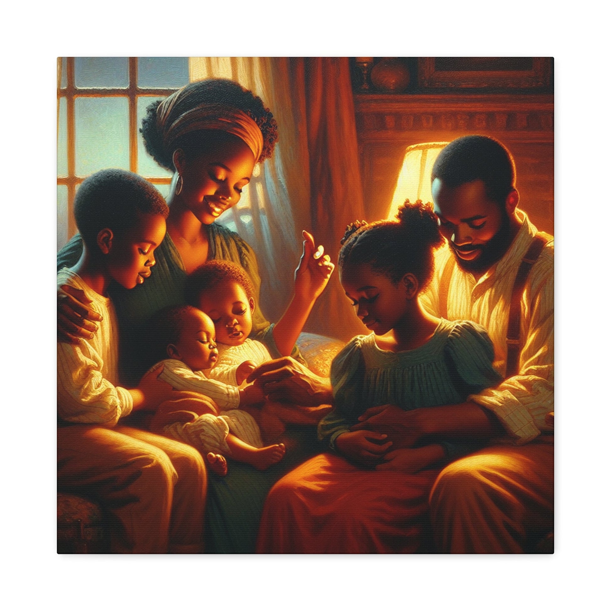 "Family Harmony: A Warm Embrace" - Canvas - Authentic4Us