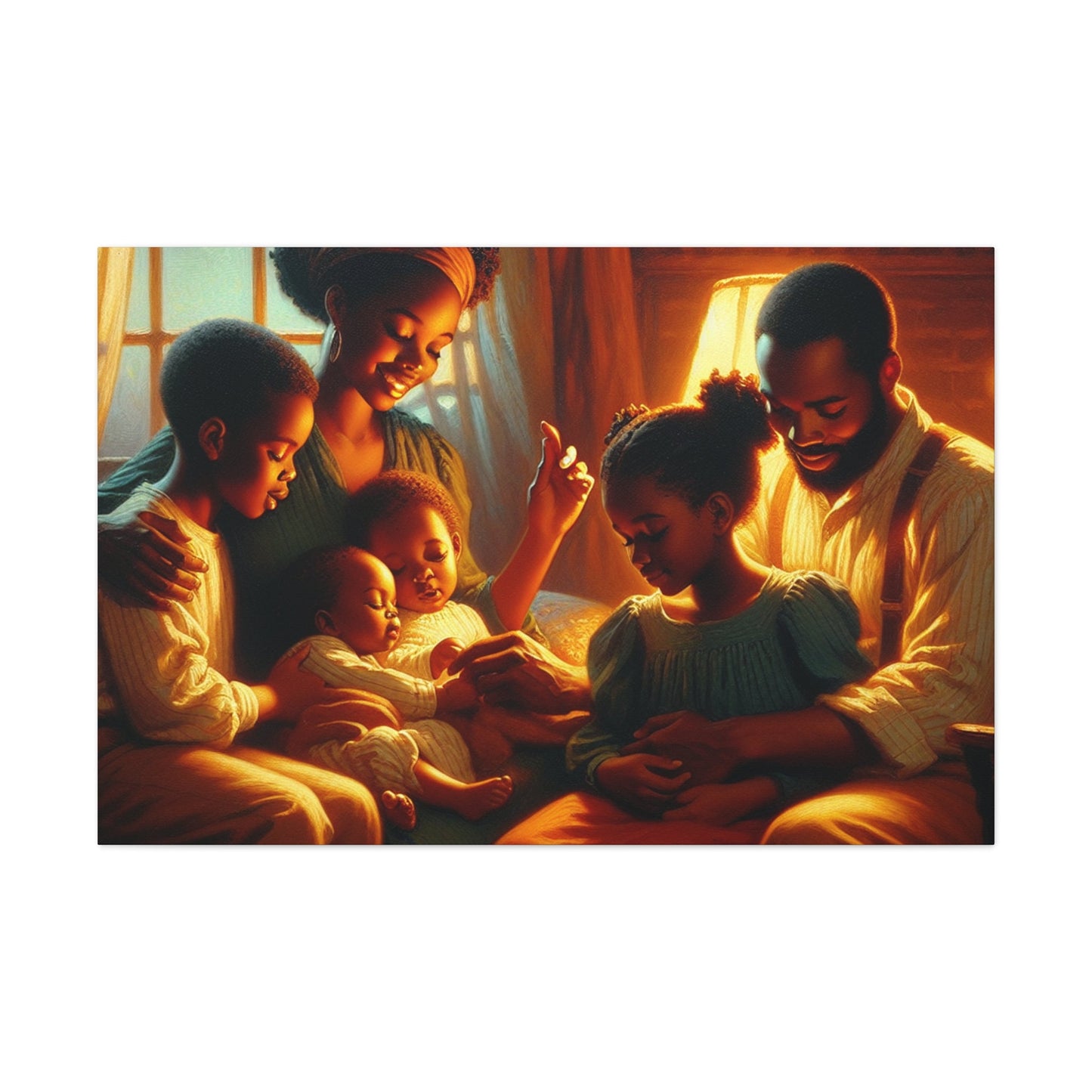 "Family Harmony: A Warm Embrace" - Canvas - Authentic4Us