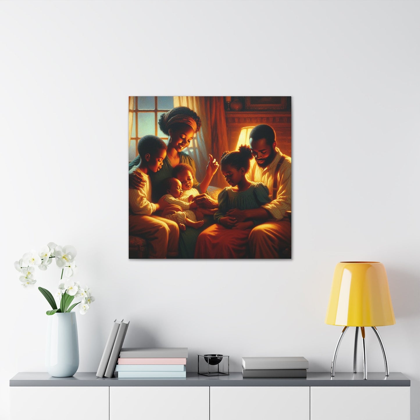 "Family Harmony: A Warm Embrace" - Canvas - Authentic4Us