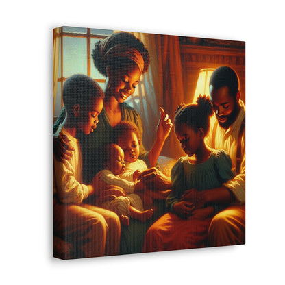 "Family Harmony: A Warm Embrace" - Canvas - Authentic4Us