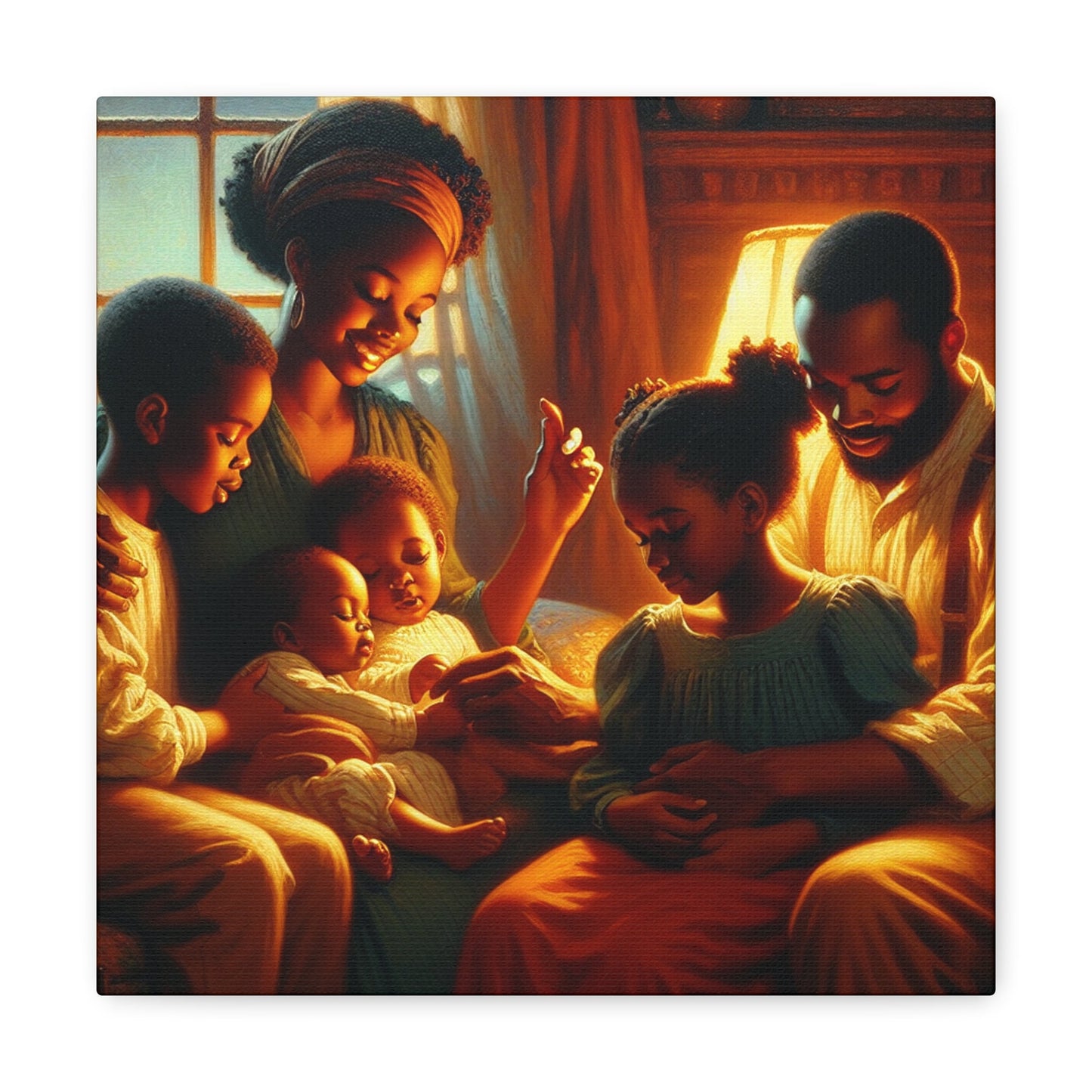 "Family Harmony: A Warm Embrace" - Canvas - Authentic4Us