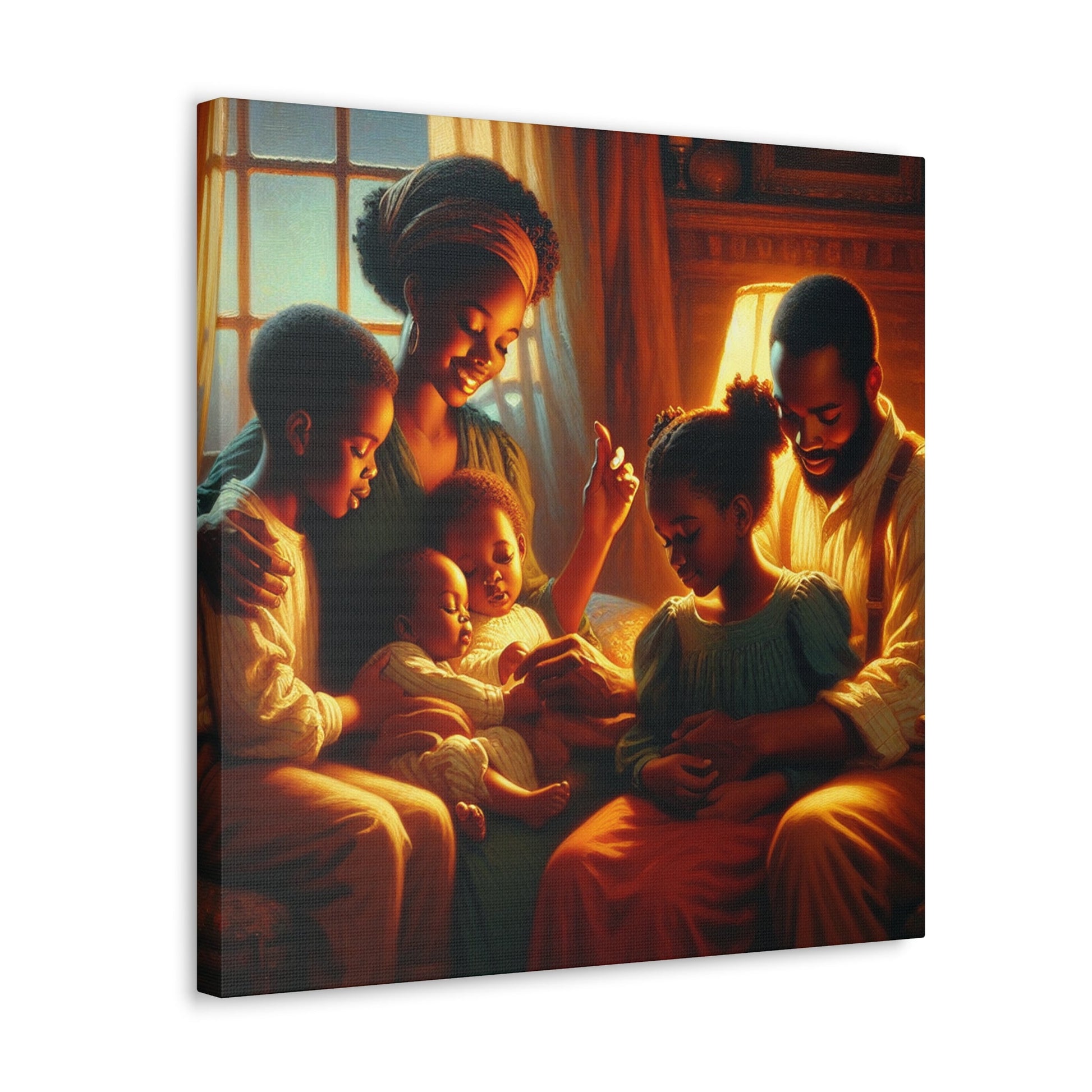 "Family Harmony: A Warm Embrace" - Canvas - Authentic4Us