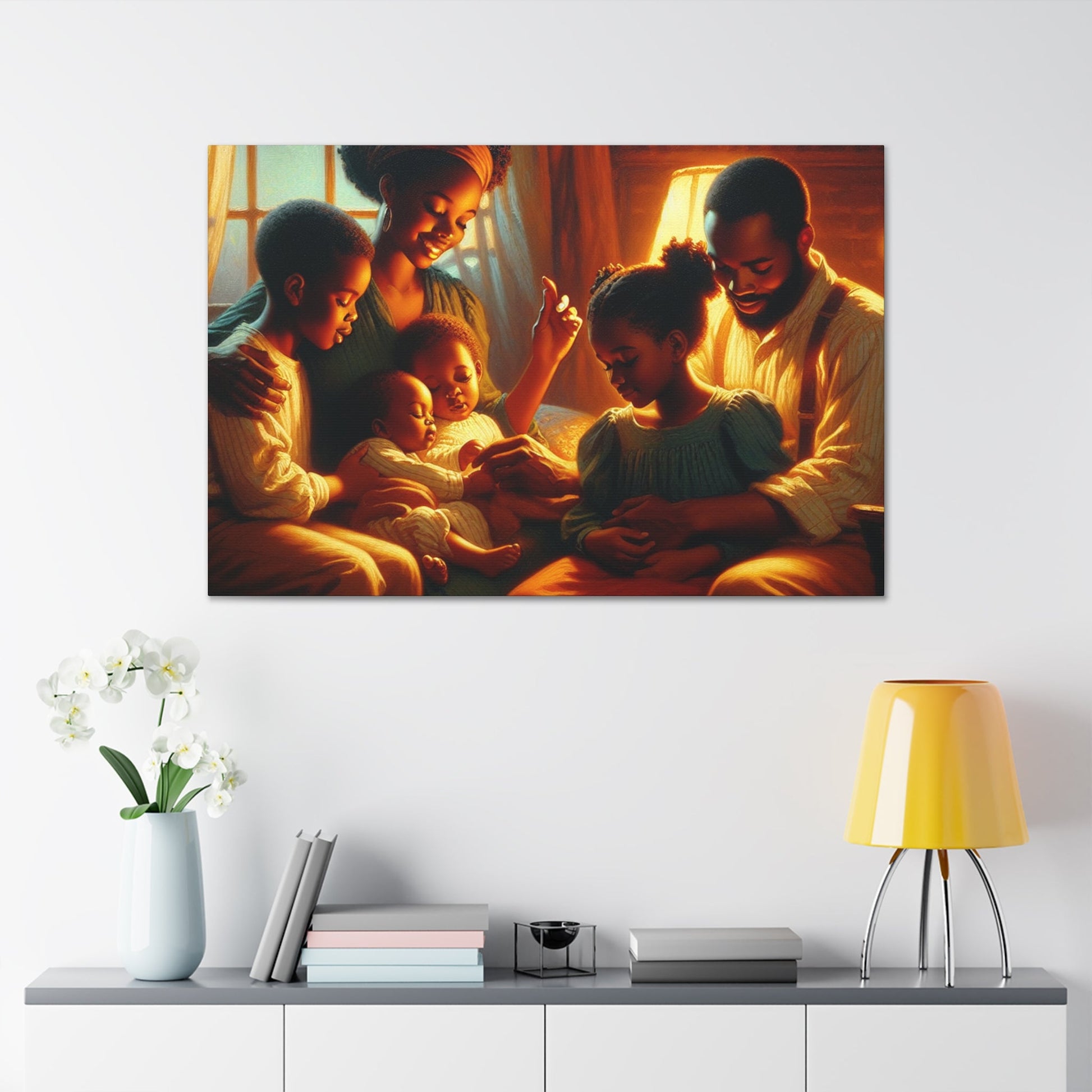 "Family Harmony: A Warm Embrace" - Canvas - Authentic4Us