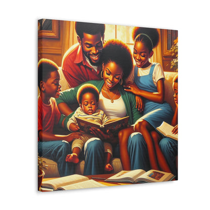 "Family Reading Bliss" - Canvas - Authentic4Us