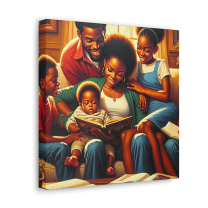 "Family Reading Bliss" - Canvas - Authentic4Us