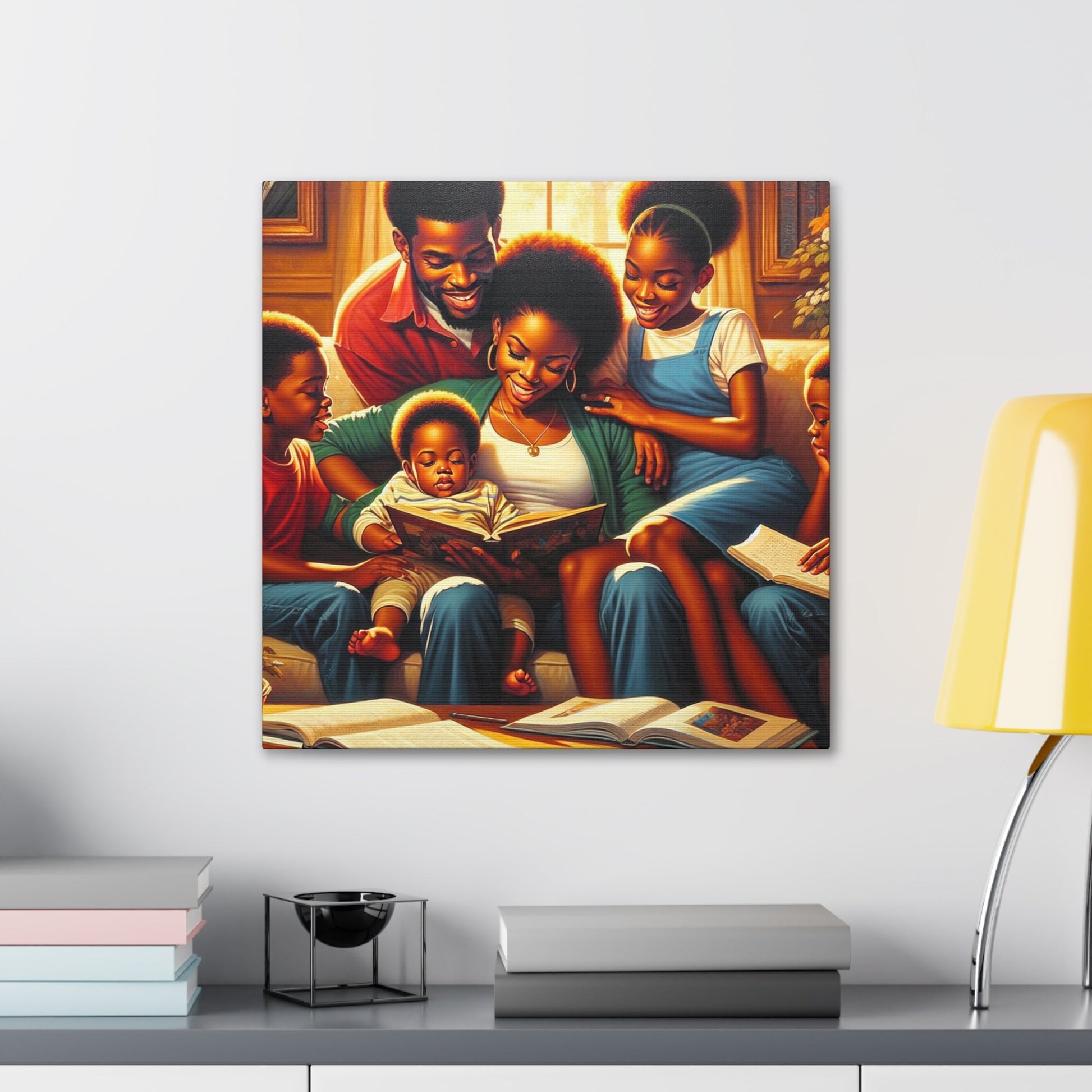 "Family Reading Bliss" - Canvas - Authentic4Us