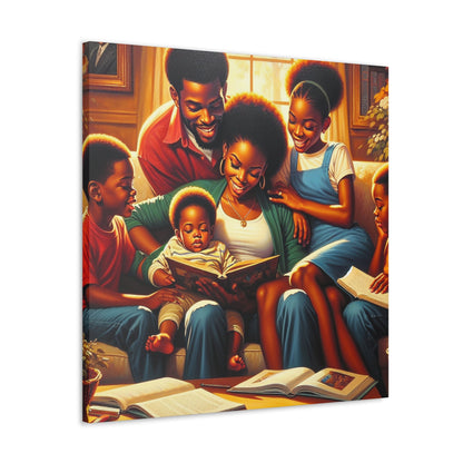 "Family Reading Bliss" - Canvas - Authentic4Us