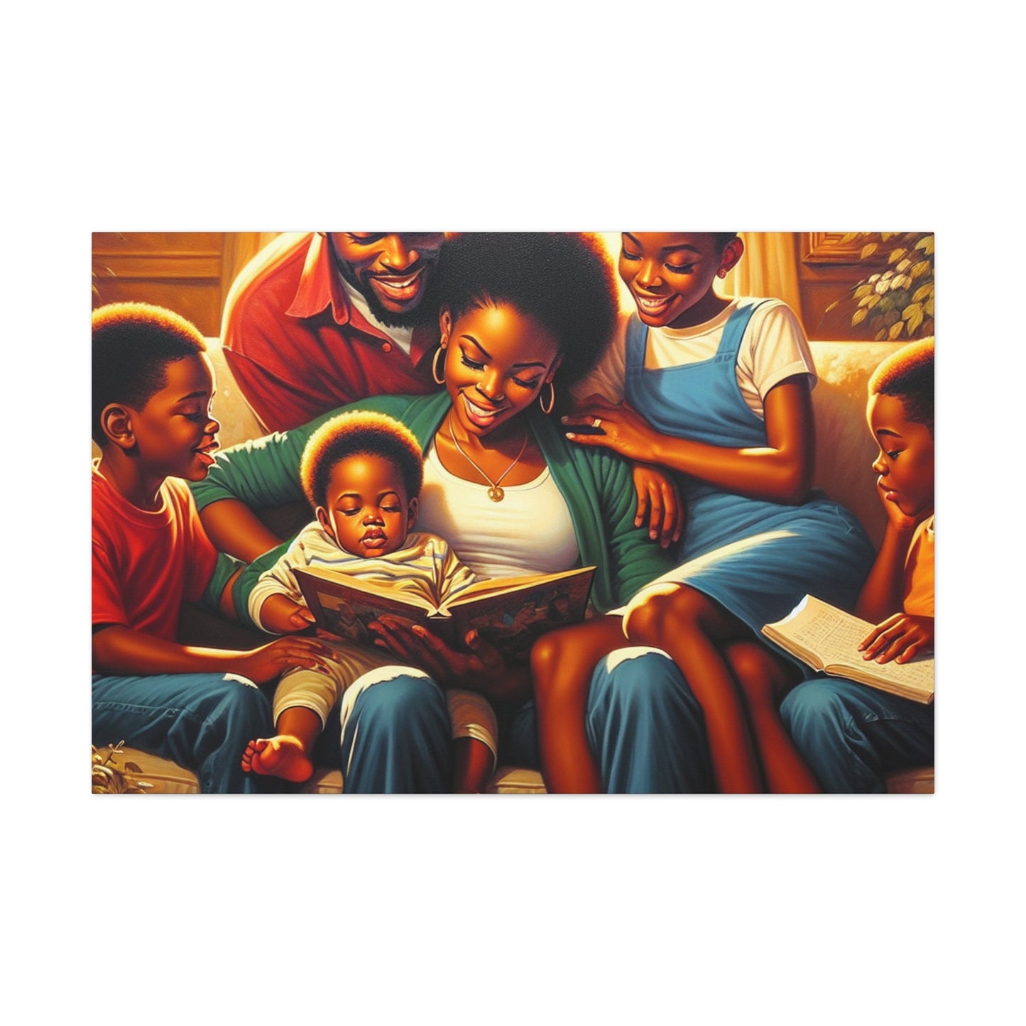 "Family Reading Bliss" - Canvas - Authentic4Us