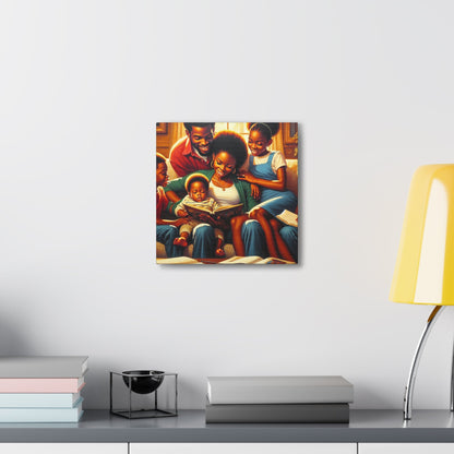 "Family Reading Bliss" - Canvas - Authentic4Us