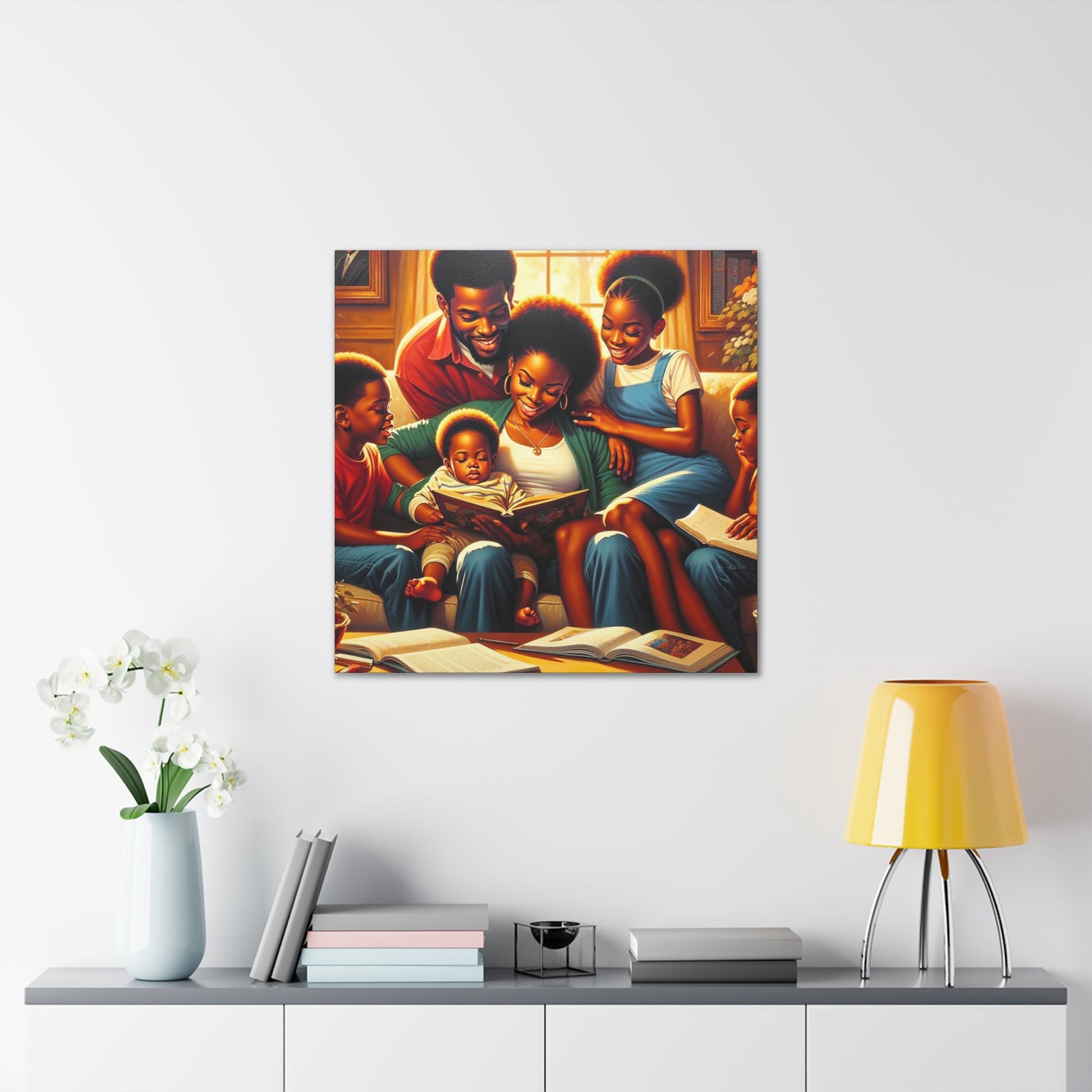 "Family Reading Bliss" - Canvas - Authentic4Us