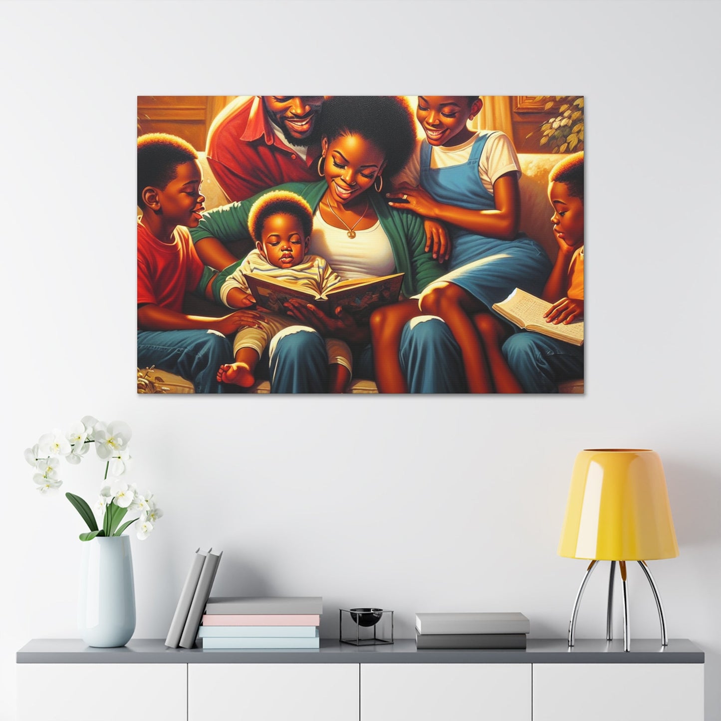 "Family Reading Bliss" - Canvas - Authentic4Us