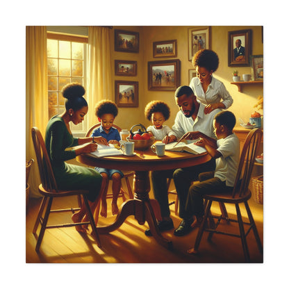 "Family Time: A Cozy Study" - Canvas - Authentic4Us