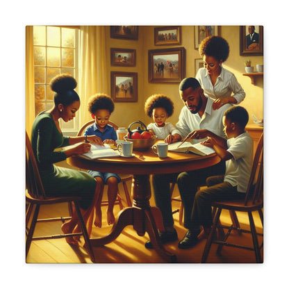 "Family Time: A Cozy Study" - Canvas - Authentic4Us