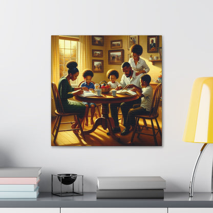 "Family Time: A Cozy Study" - Canvas - Authentic4Us