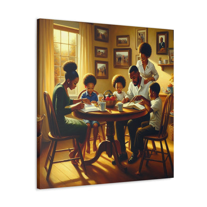 "Family Time: A Cozy Study" - Canvas - Authentic4Us