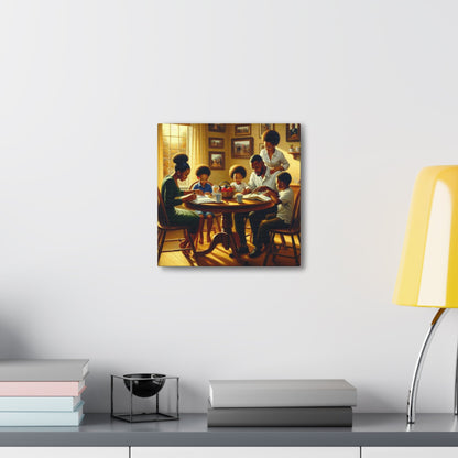 "Family Time: A Cozy Study" - Canvas - Authentic4Us