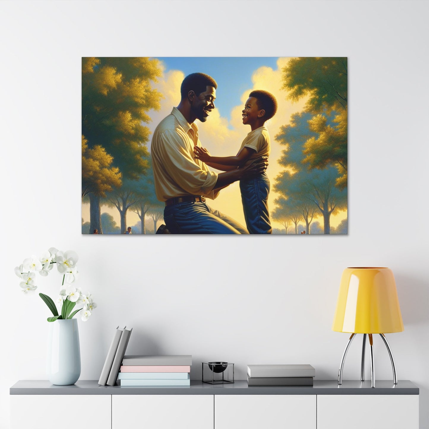 "Father and Son: A Bonding Moment" - Canvas - Authentic4Us