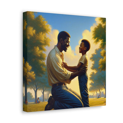 "Father and Son: A Bonding Moment" - Canvas - Authentic4Us