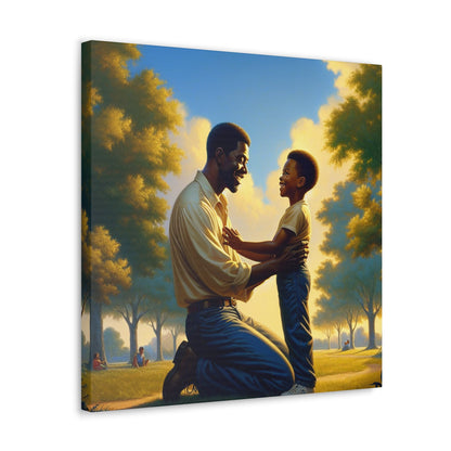 "Father and Son: A Bonding Moment" - Canvas - Authentic4Us