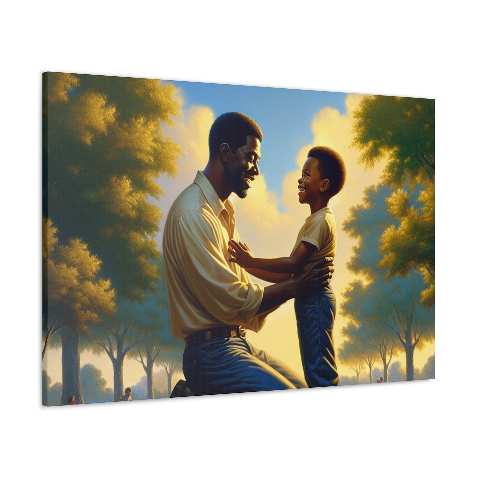 "Father and Son: A Bonding Moment" - Canvas - Authentic4Us