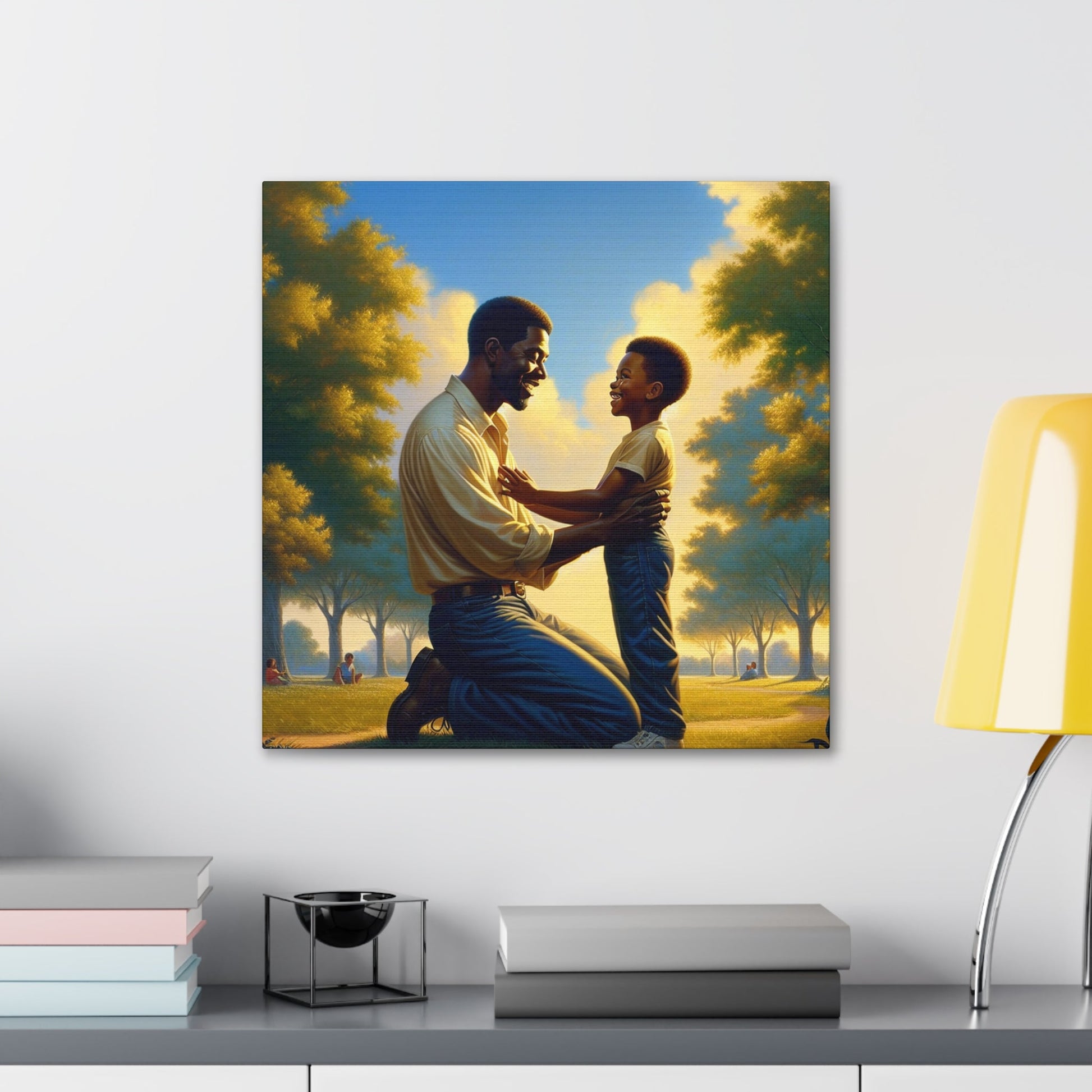 "Father and Son: A Bonding Moment" - Canvas - Authentic4Us