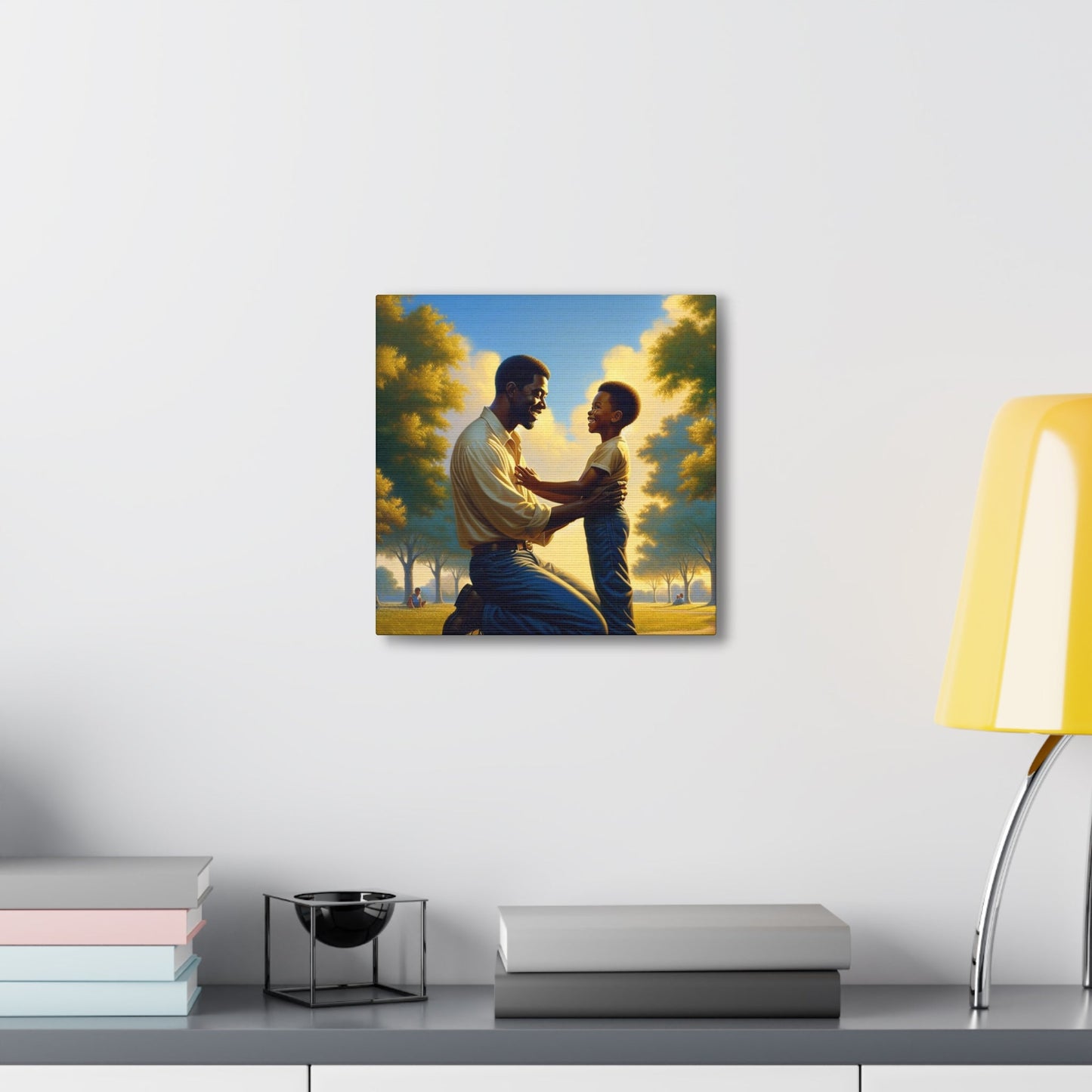 "Father and Son: A Bonding Moment" - Canvas - Authentic4Us