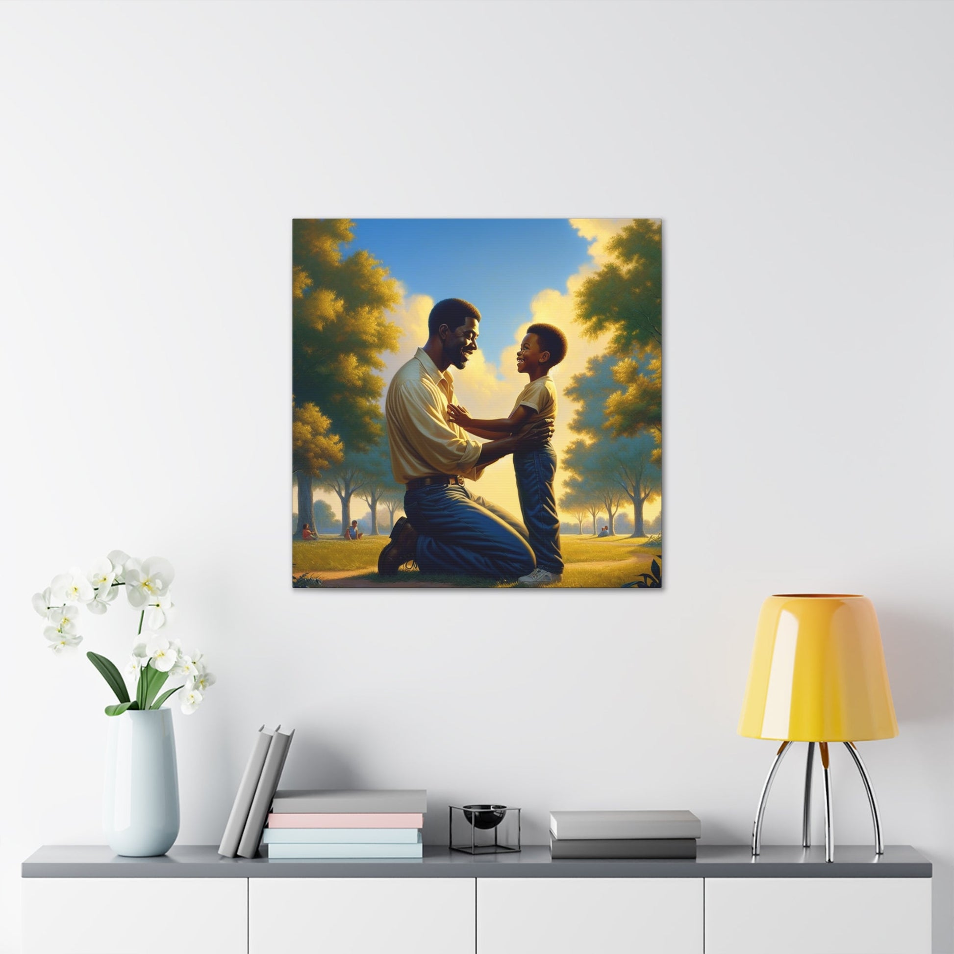 "Father and Son: A Bonding Moment" - Canvas - Authentic4Us