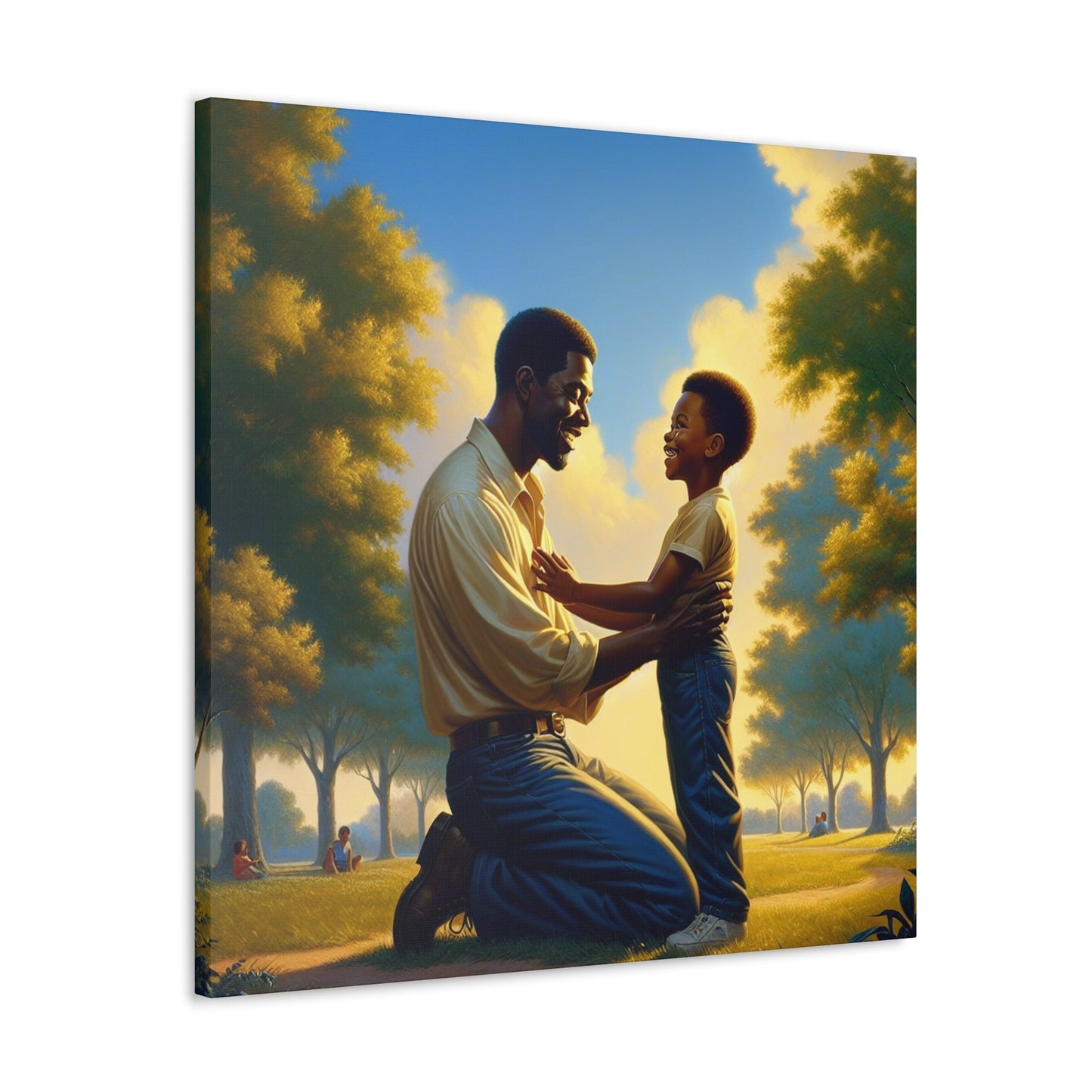 "Father and Son: A Bonding Moment" - Canvas - Authentic4Us