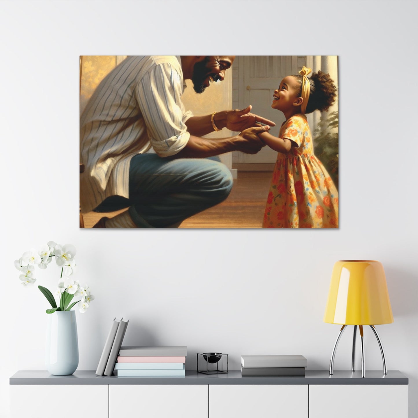 "Father-Daughter Bonding Bliss" - Canvas - Authentic4Us