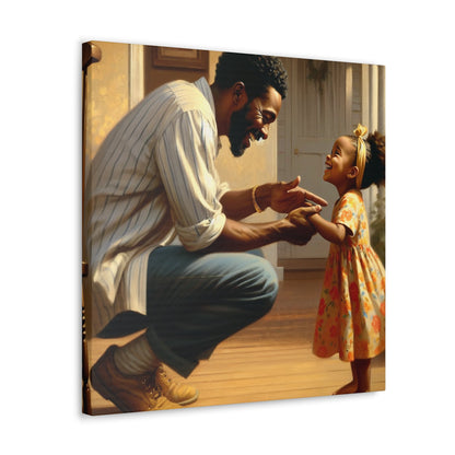 "Father-Daughter Bonding Bliss" - Canvas - Authentic4Us