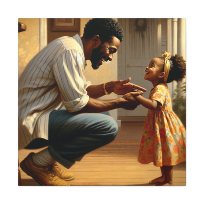 "Father-Daughter Bonding Bliss" - Canvas - Authentic4Us