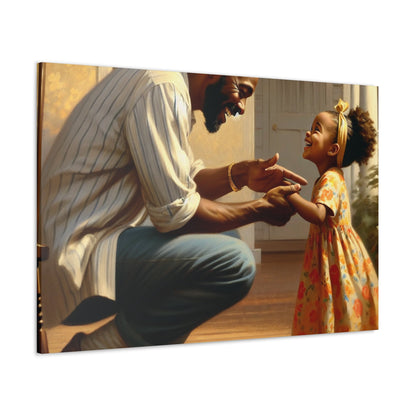 "Father-Daughter Bonding Bliss" - Canvas - Authentic4Us