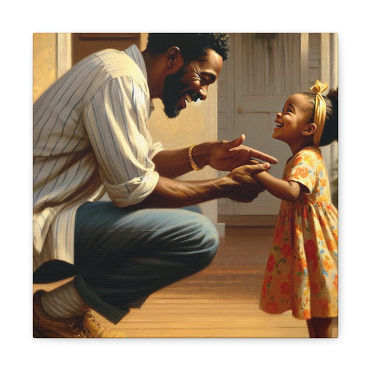 "Father-Daughter Bonding Bliss" - Canvas - Authentic4Us