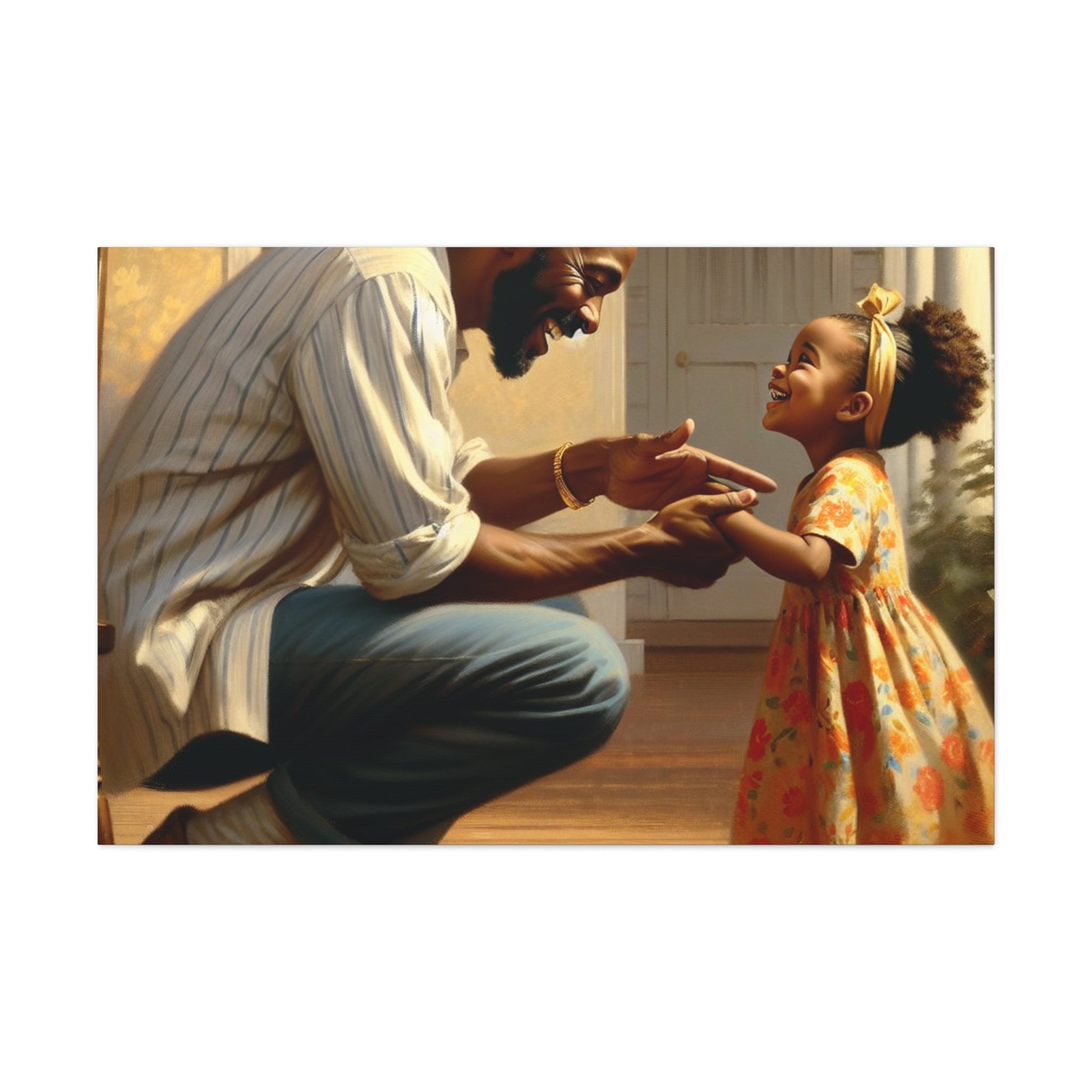 "Father-Daughter Bonding Bliss" - Canvas - Authentic4Us