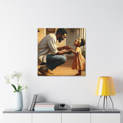 "Father-Daughter Bonding Bliss" - Canvas - Authentic4Us