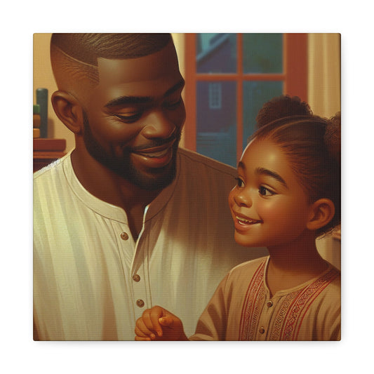 "Father-Daughter Love: A Serene Moment" - Canvas - Authentic4Us