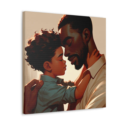 "Father-Son Embrace: A Serene Connection" - Canvas - Authentic4Us