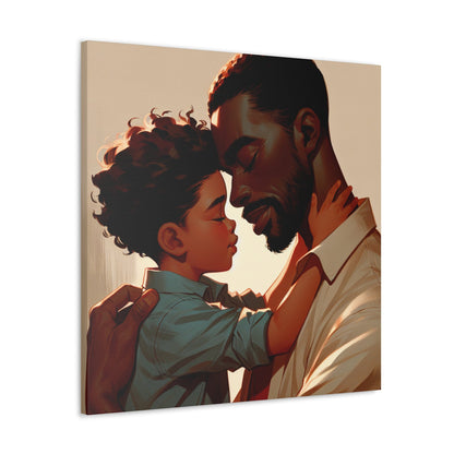 "Father-Son Embrace: A Serene Connection" - Canvas - Authentic4Us