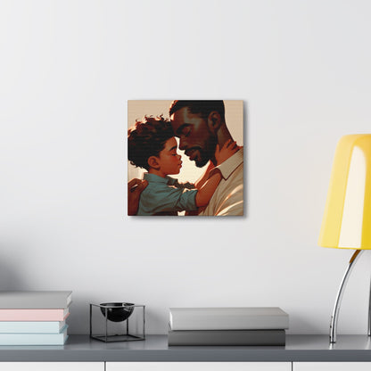 "Father-Son Embrace: A Serene Connection" - Canvas - Authentic4Us