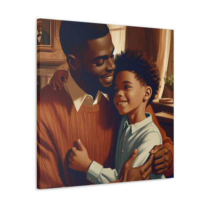 "Fatherly Love: A Tender Embrace" - Canvas - Authentic4Us