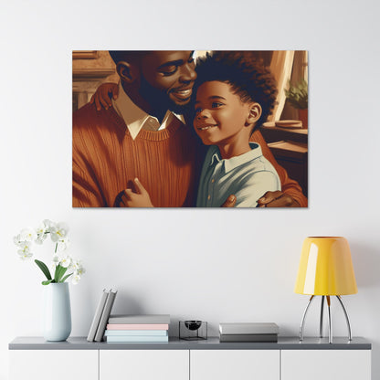 "Fatherly Love: A Tender Embrace" - Canvas - Authentic4Us