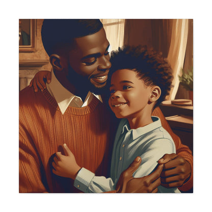 "Fatherly Love: A Tender Embrace" - Canvas - Authentic4Us