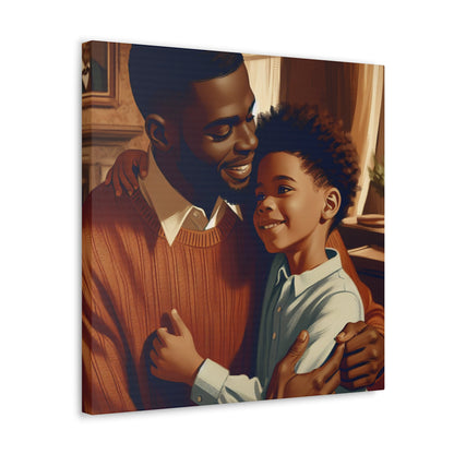 "Fatherly Love: A Tender Embrace" - Canvas - Authentic4Us