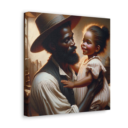 "Fatherly Love in Golden Glow" - Canvas - Authentic4Us