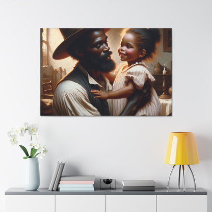 "Fatherly Love in Golden Glow" - Canvas - Authentic4Us