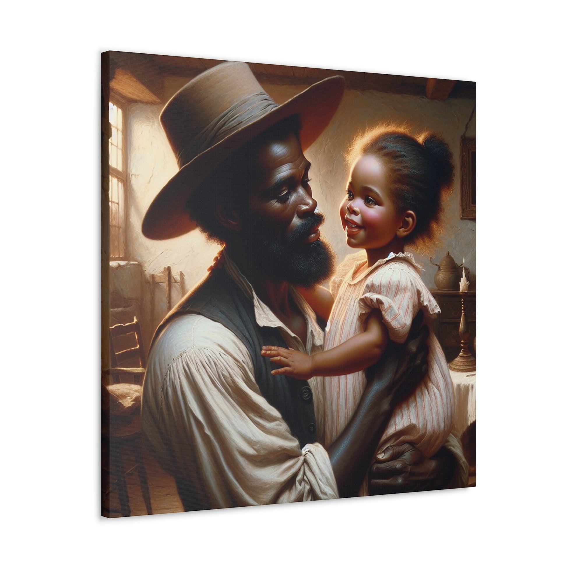 "Fatherly Love in Golden Glow" - Canvas - Authentic4Us