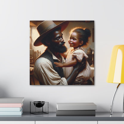 "Fatherly Love in Golden Glow" - Canvas - Authentic4Us